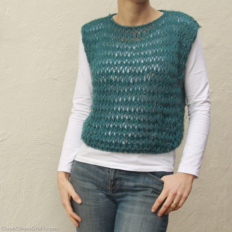Quick and Easy Knitted Vest | Cook Clean Craft