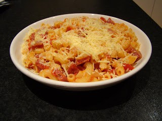 Red Pepper and Salami Pasta