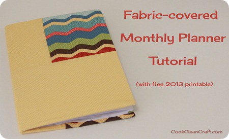 Fabric 2013 Printable Monthly Planner