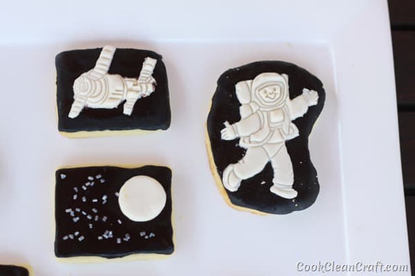 Space and Planet Sugar Cookies - space themed birthday party food